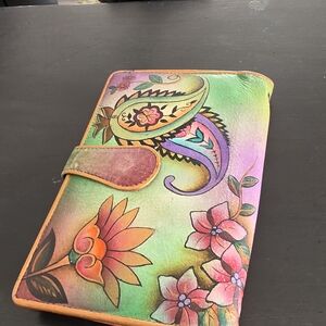 Anuschka Floral Paisley Multicolor Wallet. No Strap